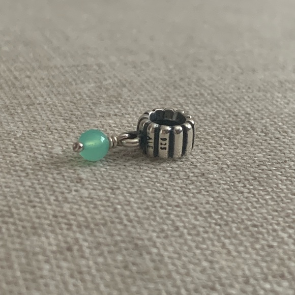 RETIRED Authentic Pandora Chrysoprase May Birthstone Dangle Charm - Picture 4 of 8